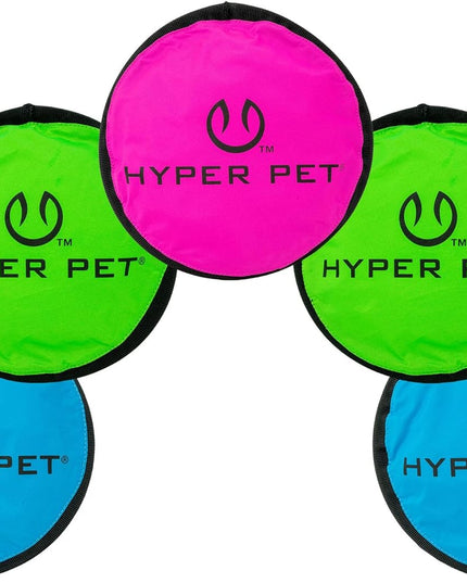 Flippy Flopper 9" Flying Disc Soft Dog Toy, Floats in Water & Safe on Teeth, for All Breeds, Pack of 5 (Colors May Vary)