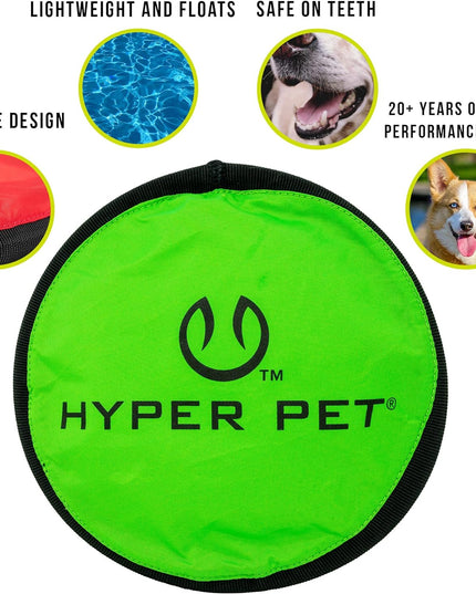 Flippy Flopper 9" Flying Disc Soft Dog Toy, Floats in Water & Safe on Teeth, for All Breeds, Pack of 5 (Colors May Vary)