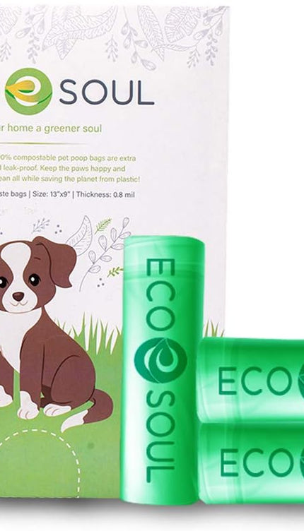 - Dog Poop Bags | Earth-Friendly Disposable Bag | Ultra Thick | Durable | Biodegradable Plant-Based Pet Waste Bags | 100% Compostable | with Leak Proof and Tear Resistant Quality | 13" X 9"