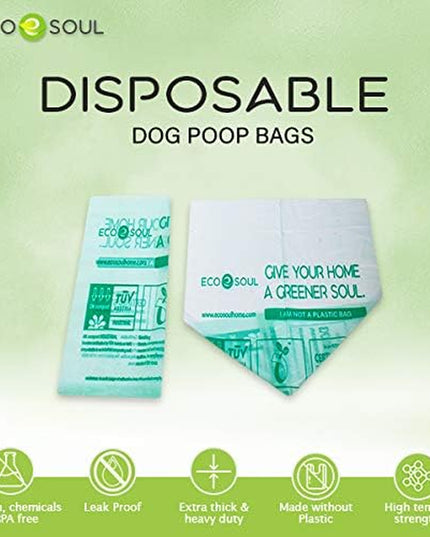 - Dog Poop Bags | Earth-Friendly Disposable Bag | Ultra Thick | Durable | Biodegradable Plant-Based Pet Waste Bags | 100% Compostable | with Leak Proof and Tear Resistant Quality | 13" X 9"