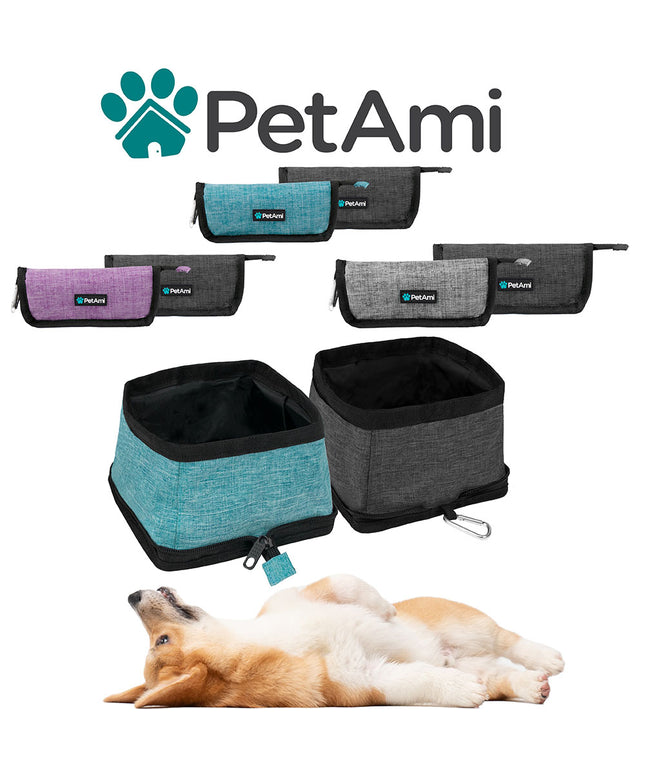 Travel Collapsible Dog Bowl Foldable Expand Water Dish for Pet Cat Food Hiking