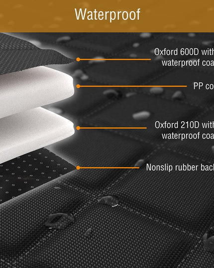 Dog Car Seat Cover, Waterproof Front Seat Protector for SUV Truck Sedan, Pet Safety Travel Comfort System with Universal Fit, Orange