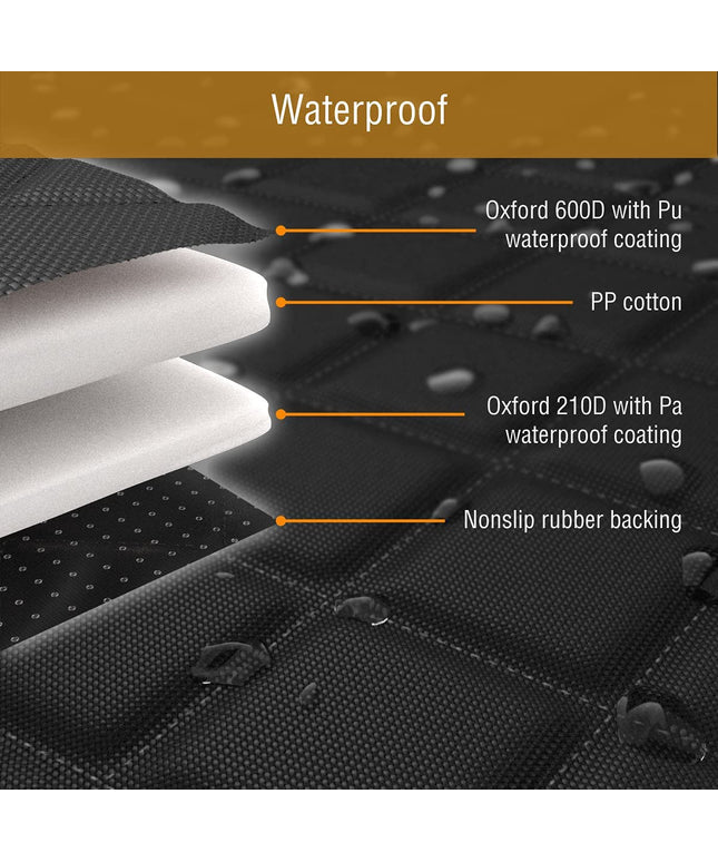 Dog Car Seat Cover, Waterproof Front Seat Protector for SUV Truck Sedan, Pet Safety Travel Comfort System with Universal Fit, Orange