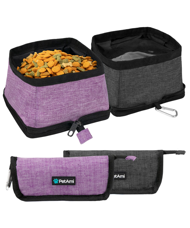 Travel Collapsible Dog Bowl Foldable Expand Water Dish for Pet Cat Food Hiking