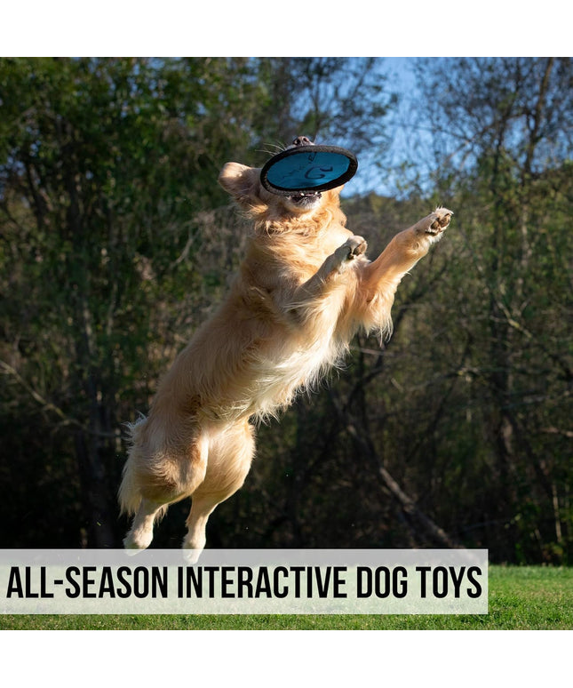 Flippy Flopper 9" Flying Disc Soft Dog Toy, Floats in Water & Safe on Teeth, for All Breeds, Pack of 5 (Colors May Vary)