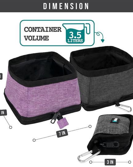 Travel Collapsible Dog Bowl Foldable Expand Water Dish for Pet Cat Food Hiking