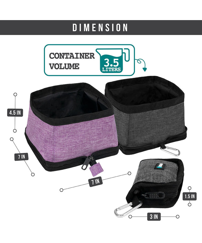 Travel Collapsible Dog Bowl Foldable Expand Water Dish for Pet Cat Food Hiking