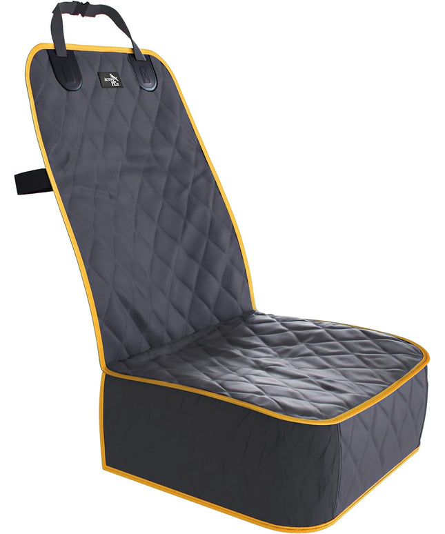 Dog Car Seat Cover, Waterproof Front Seat Protector for SUV Truck Sedan, Pet Safety Travel Comfort System with Universal Fit, Orange