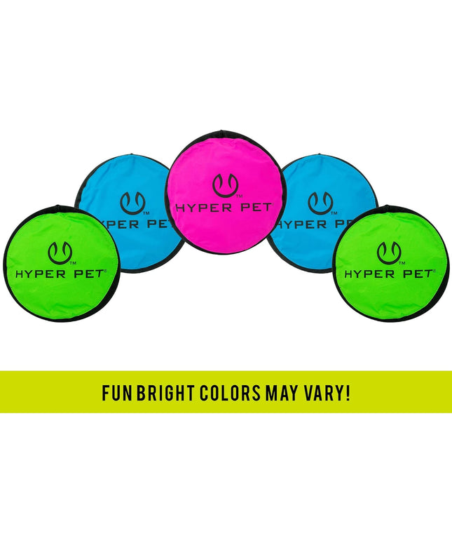 Flippy Flopper 9" Flying Disc Soft Dog Toy, Floats in Water & Safe on Teeth, for All Breeds, Pack of 5 (Colors May Vary)