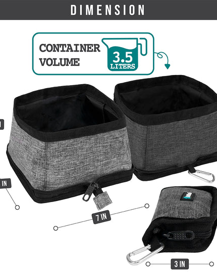 Travel Collapsible Dog Bowl Foldable Expand Water Dish for Pet Cat Food Hiking