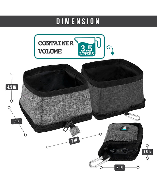 Travel Collapsible Dog Bowl Foldable Expand Water Dish for Pet Cat Food Hiking