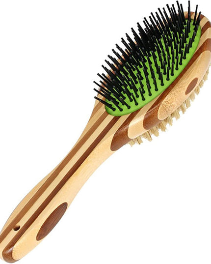 Ultimate 2-In-1 Dog Grooming Brush Detangles & Massages Long Haired Dogs & Cats While Creating a Soft Coat Shine. Daily Grooming to Keep Your Dog'S & Cat'S Hair Smooth & Tangle Free. Happy Brushing.