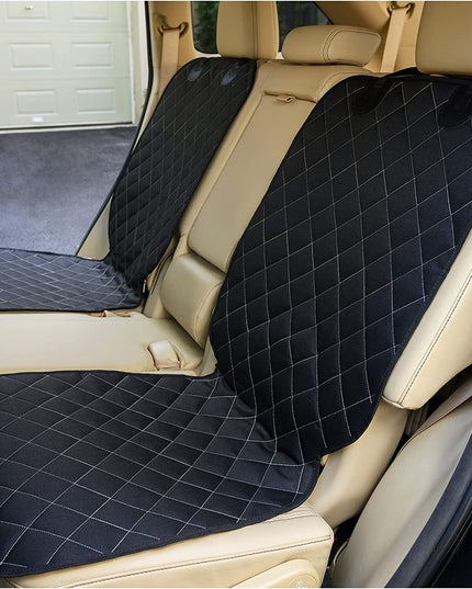 2Pcs Front Seat Covers, Front Dog Car Seat Cover, Durable Pet Car Seat Protectors with Anti-Slip Backing for Car SUV (Black)