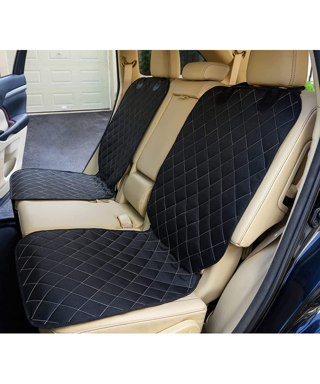 2Pcs Front Seat Covers, Front Dog Car Seat Cover, Durable Pet Car Seat Protectors with Anti-Slip Backing for Car SUV (Black)