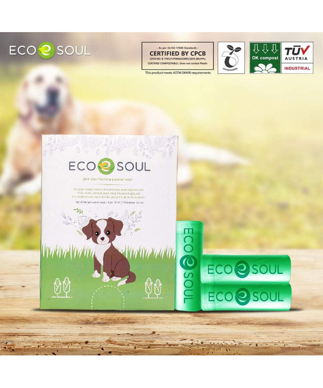 - Dog Poop Bags | Earth-Friendly Disposable Bag | Ultra Thick | Durable | Biodegradable Plant-Based Pet Waste Bags | 100% Compostable | with Leak Proof and Tear Resistant Quality | 13" X 9"