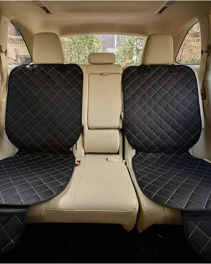 2Pcs Front Seat Covers, Front Dog Car Seat Cover, Durable Pet Car Seat Protectors with Anti-Slip Backing for Car SUV (Black)