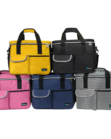 Medium Dog Travel Bag with Food Containers and Bowls, Yellow, 22 L Limit