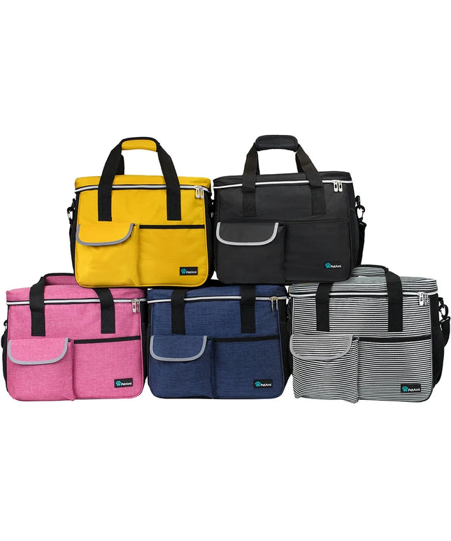 Medium Dog Travel Bag with Food Containers and Bowls, Yellow, 22 L Limit