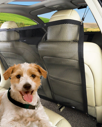 Zone Tech Vehicle Car Travel Pet Dog Car Back Seat Net Mesh Barrier 47X34"