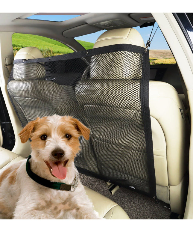 Zone Tech Vehicle Car Travel Pet Dog Car Back Seat Net Mesh Barrier 47X34"
