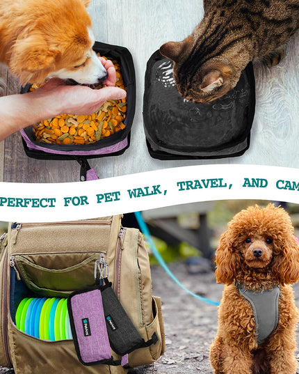 Travel Collapsible Dog Bowl Foldable Expand Water Dish for Pet Cat Food Hiking