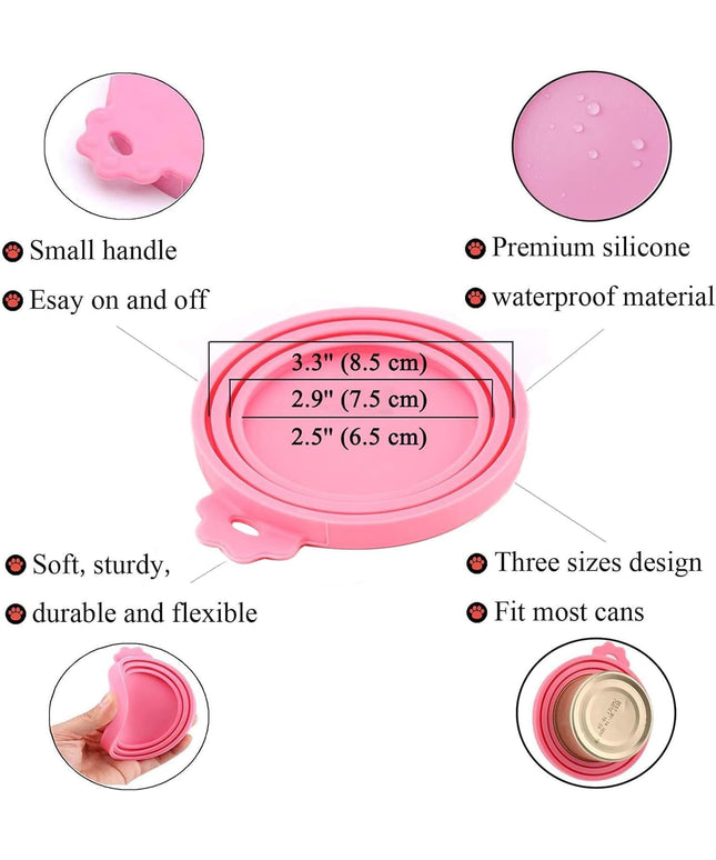 Food Can Lids, 4 Pcs Silicone Pet Food Can Covers for Dog & Cat Food, One Can Cap Fit Most Standard Size Dog Cat Food Canned（Multicolor）…