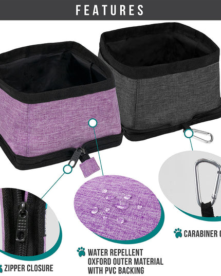 Travel Collapsible Dog Bowl Foldable Expand Water Dish for Pet Cat Food Hiking