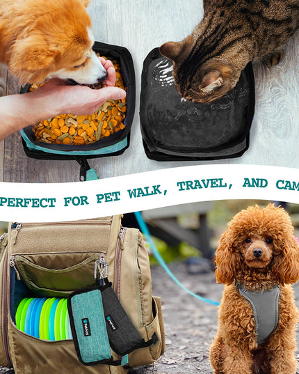 Travel Collapsible Dog Bowl Foldable Expand Water Dish for Pet Cat Food Hiking