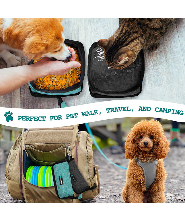 Travel Collapsible Dog Bowl Foldable Expand Water Dish for Pet Cat Food Hiking