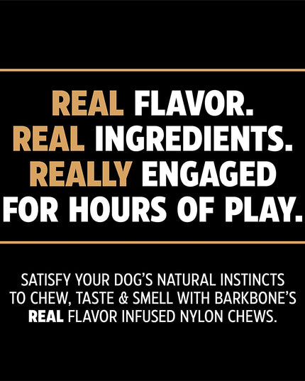 Dinosaur Barkbone - Nylon Dog Bone for Aggressive Chewers - Bacon Flavor - 8.5"