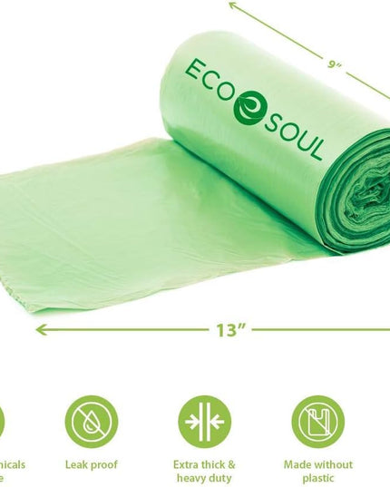 - Dog Poop Bags | Earth-Friendly Disposable Bag | Ultra Thick | Durable | Biodegradable Plant-Based Pet Waste Bags | 100% Compostable | with Leak Proof and Tear Resistant Quality | 13" X 9"