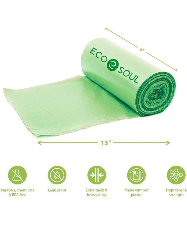 - Dog Poop Bags | Earth-Friendly Disposable Bag | Ultra Thick | Durable | Biodegradable Plant-Based Pet Waste Bags | 100% Compostable | with Leak Proof and Tear Resistant Quality | 13" X 9"