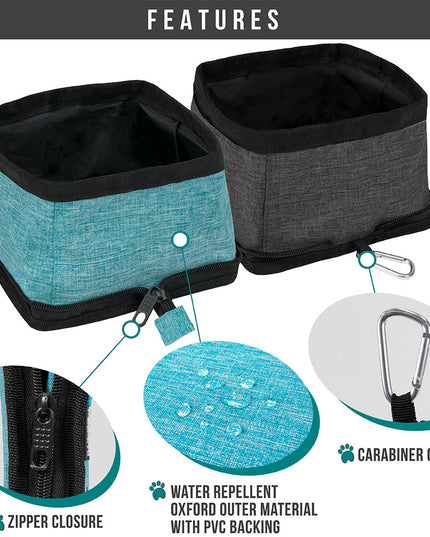 Travel Collapsible Dog Bowl Foldable Expand Water Dish for Pet Cat Food Hiking