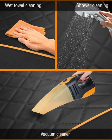 Dog Car Seat Cover, Waterproof Front Seat Protector for SUV Truck Sedan, Pet Safety Travel Comfort System with Universal Fit, Orange