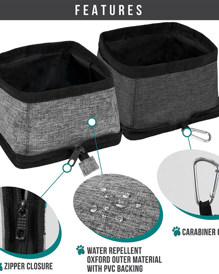 Travel Collapsible Dog Bowl Foldable Expand Water Dish for Pet Cat Food Hiking