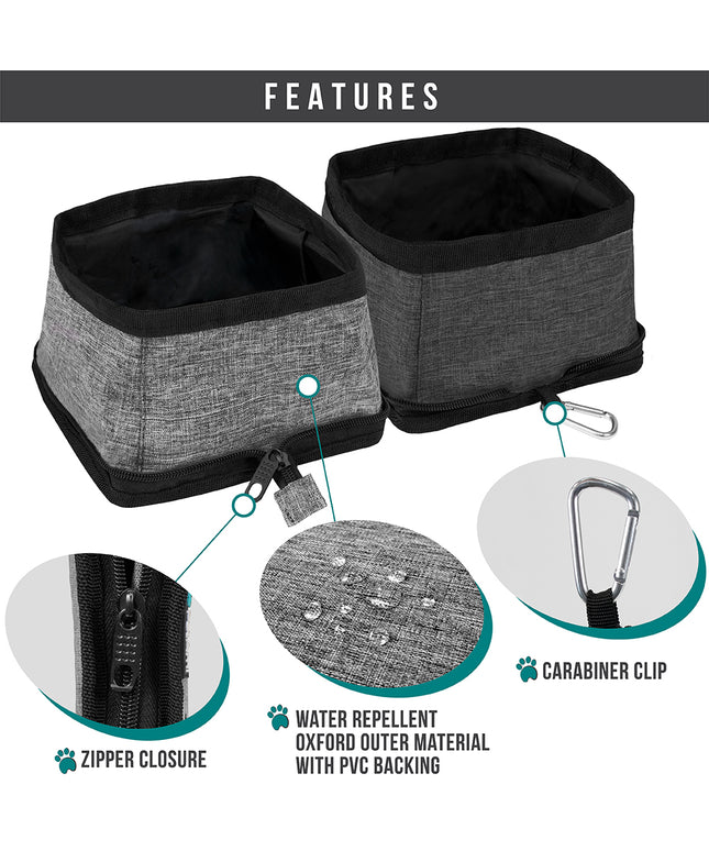 Travel Collapsible Dog Bowl Foldable Expand Water Dish for Pet Cat Food Hiking