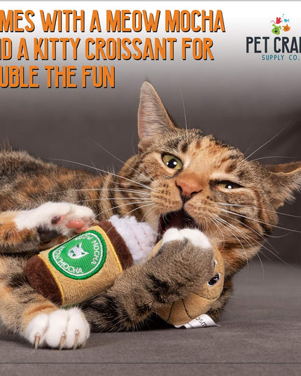 Silly Snacks and Funny Food Crinkle Cuddling Catnip and Silvervine Interactive Cat Toys - Great for Indoor Cats, Kittens or Medium Breeds