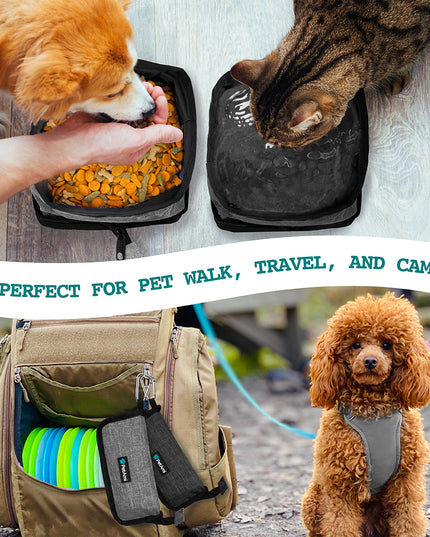 Travel Collapsible Dog Bowl Foldable Expand Water Dish for Pet Cat Food Hiking