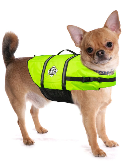 1100 Dog Life Jacket, Neon Yellow - Xx-Small