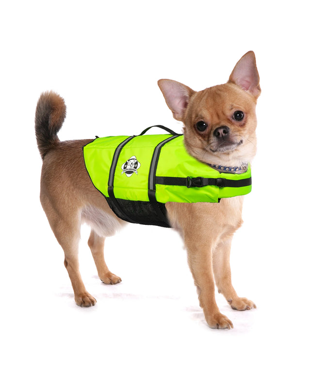 1100 Dog Life Jacket, Neon Yellow - Xx-Small